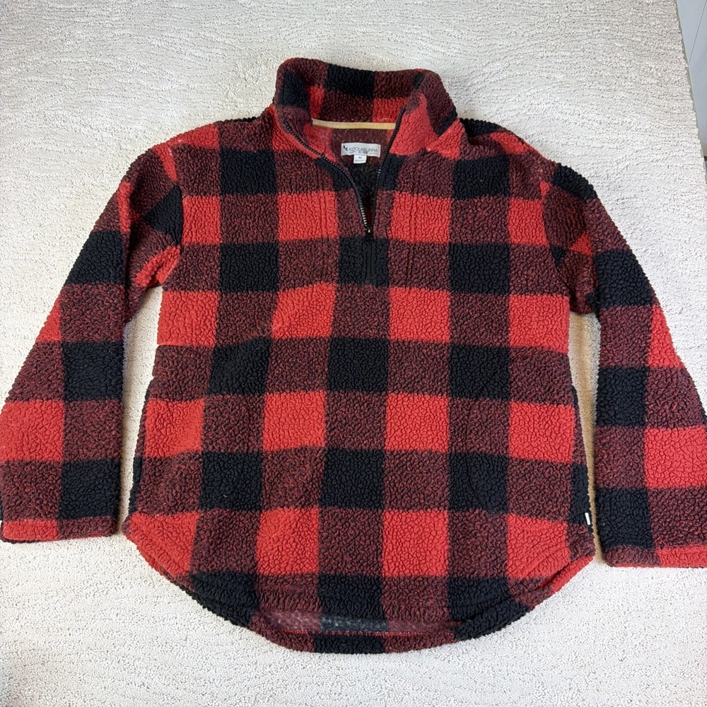 Women's Koolaburra By Ugg Size Medium Buffalo Plaid Sherpa Pullover Sweater